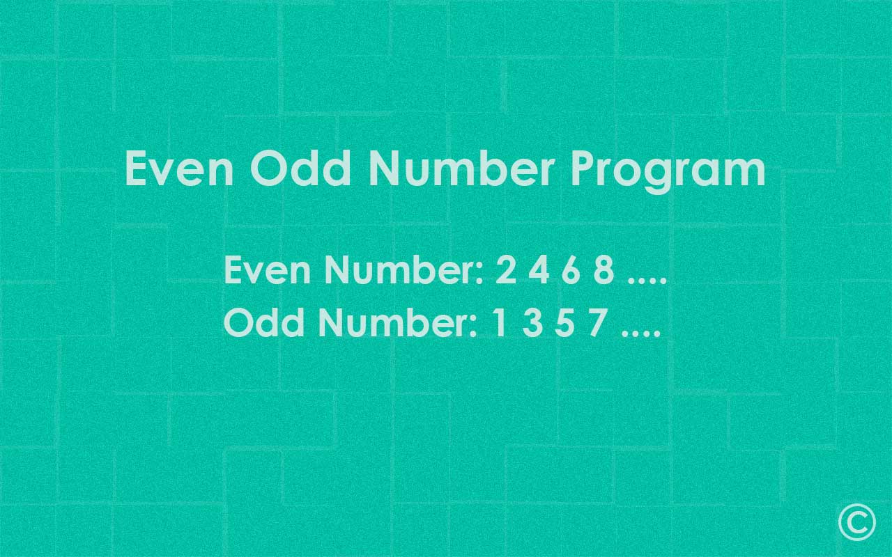 Even Odd Number Program In C Campuslife